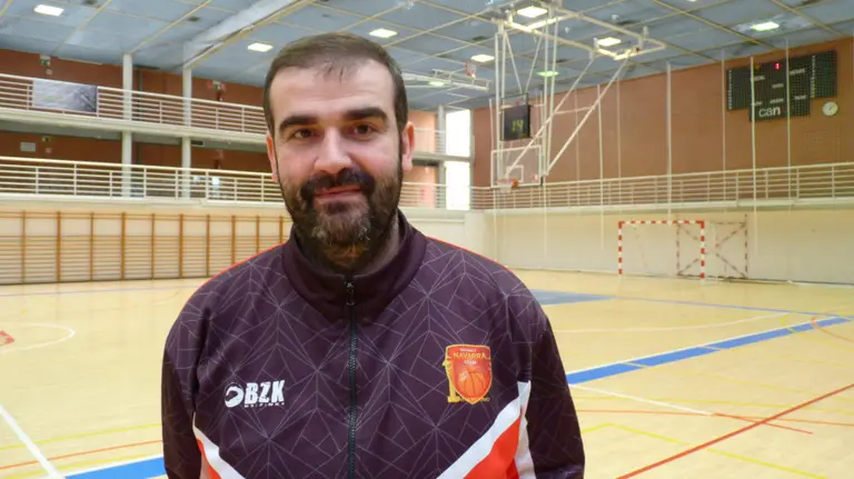 David Mangas en el pabellón Arrosadía.