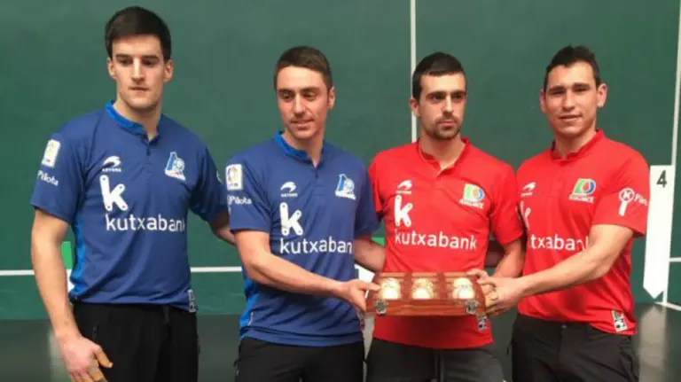 Los cuatro finalistas del parejas de promoción. Asegarce.