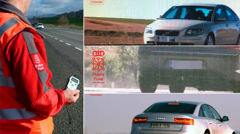 La Policía Foral ha denunciado a 301 conductores en Navarra por exceso de velocidad en el primer día de salida de la Semana Santa de 2018 POLICÍA FORAL