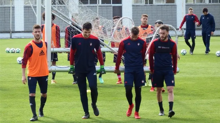 Entrenamiento de Osasuna en Tajonar.