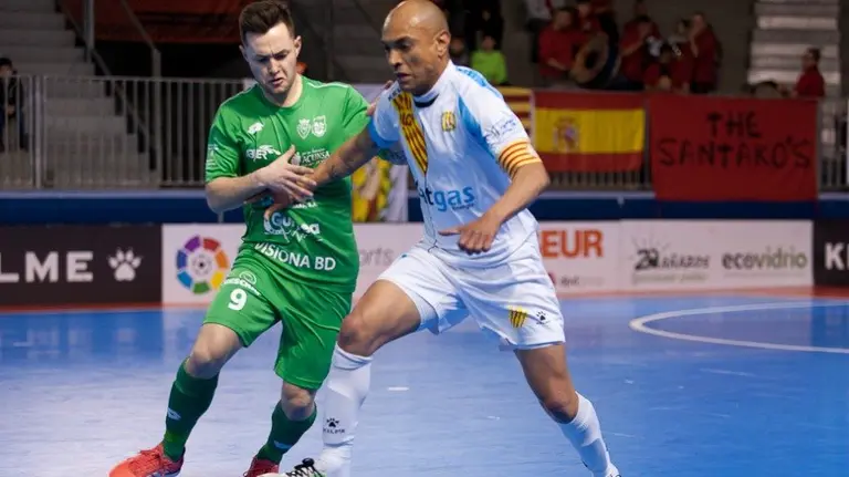 Dani Saldise durante el partido Catgas - Osasuna Magna. Lnfs.