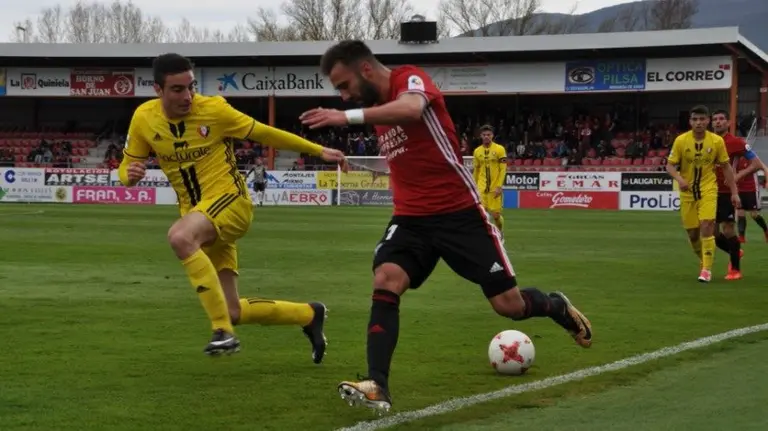 Partido de Osasuna B en Anduva. Twitter CD Mirandés.