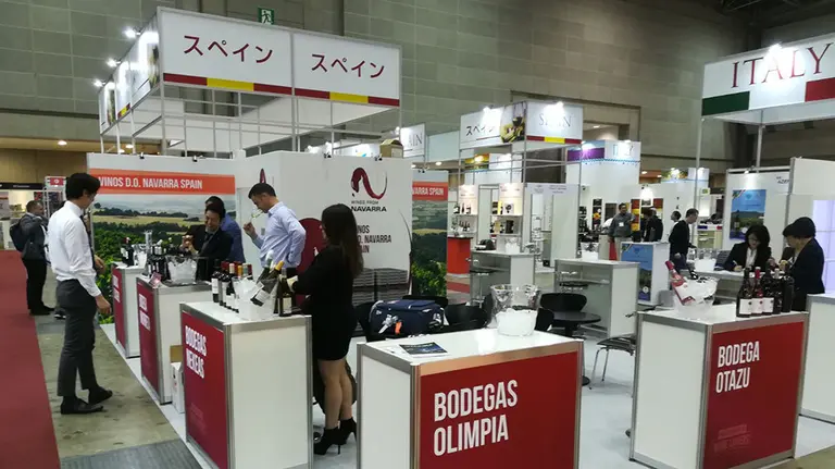 'Stand' de la Denominación de Origen Navarra en la feria Wine & Gourmet Japan. D.O. NAVARRA