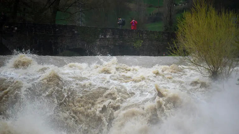 Imágenes del río Ultzama a su paso por Villava. PABLO LASAOSA 01
