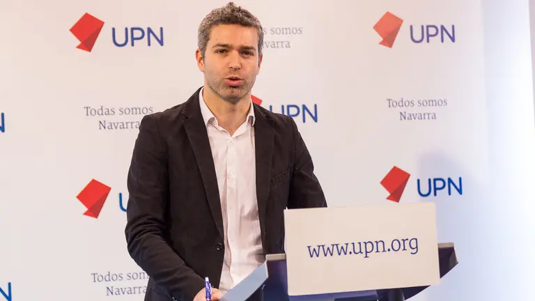 El secretario de organización de UPN, Jorge Esparza, valora el archivo definitivo del 'caso Egüés' (01). IÑIGO ALZUGARAY