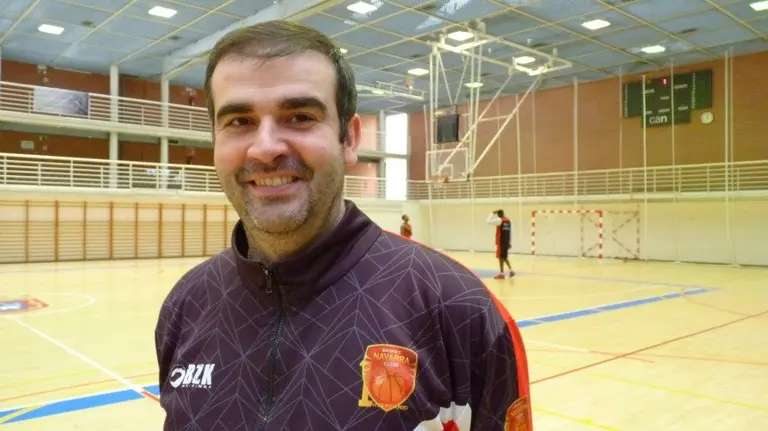 David Mangas en el pabellón Arrosadía.