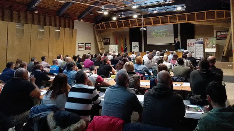 Jornadas sobre suicidio en la policía celebradas esta semana en Navarra.