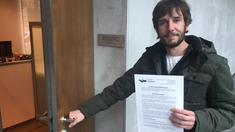 Mikel Buil, parlamentario de Podemos Navarra. PODEMOS