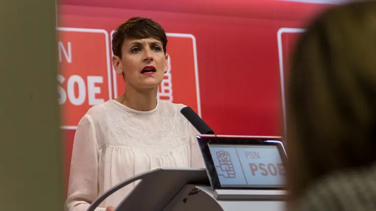 La secretaria general del PSN, María Chivite, presenta las líneas de su candidatura a las primarias de la que saldrá el candidato a la presidencia del Gobierno Foral (11). IÑIGO ALZUGARAY