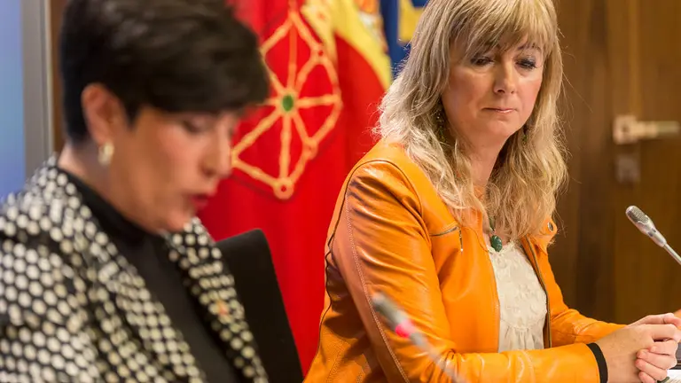 María Solana y Ana Ollo informan de los asuntos tratados y los acuerdos adoptados por el Gobierno de Navarra en su sesión semanal (13). IÑIGO ALZUGARAY