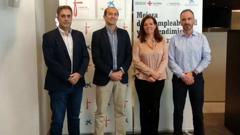 De izquierda a derecha, Iñaki San Miguel, Javier Fernández Valdivielso, Ana Díez Fontana y Juanjo San Martín.