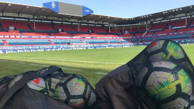 Entrenamiento en El Sadar. CA Osasuna.