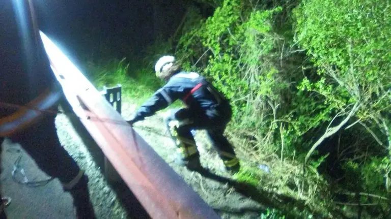 Accidente de moto en la N-135 BOMBEROS DE NAVARRA