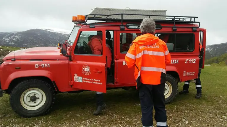 Traslado de un peregrino herido del Camino de Santiago BOMBEROS DE NAVARRA