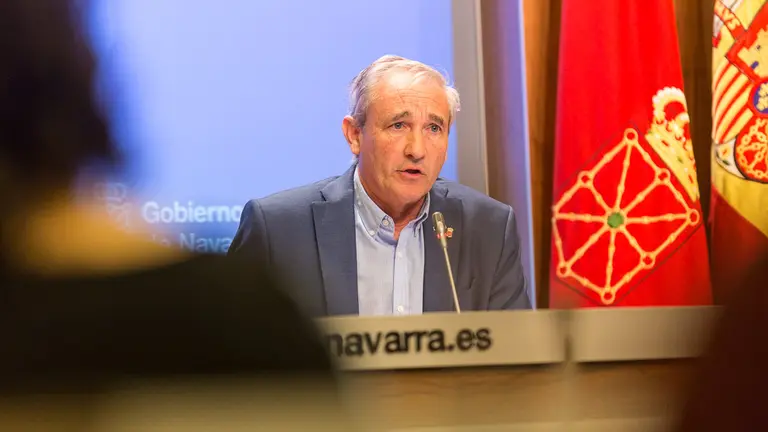 María Solana y Mikel Aranburu informan de los asuntos tratados en la sesión del Gobierno de Navarra (16). IÑIGO ALZUGARAY