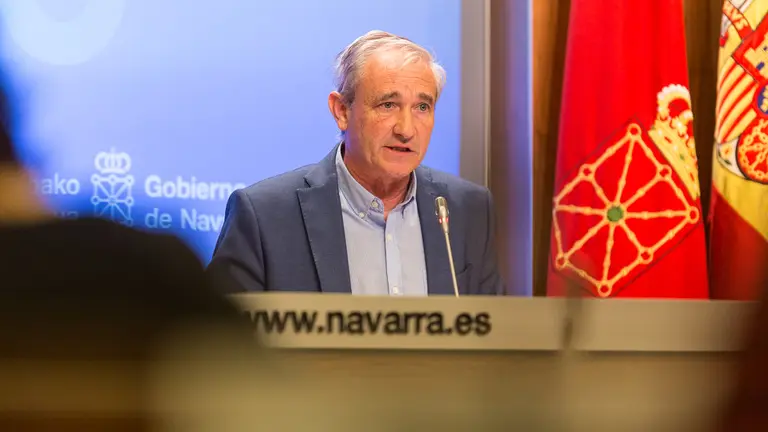 María Solana y Mikel Aranburu informan de los asuntos tratados en la sesión del Gobierno de Navarra (17). IÑIGO ALZUGARAY