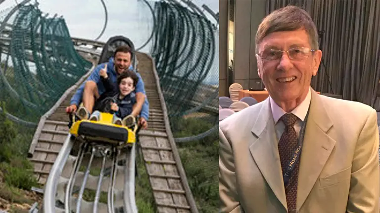 Fotomontaje del ponente Richard Butler y el parque de Sendaviva