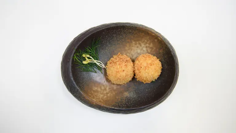 Uno de los ganadores de la Semana de la Croqueta Navarra en 2018. PABLO LASAOSA 29