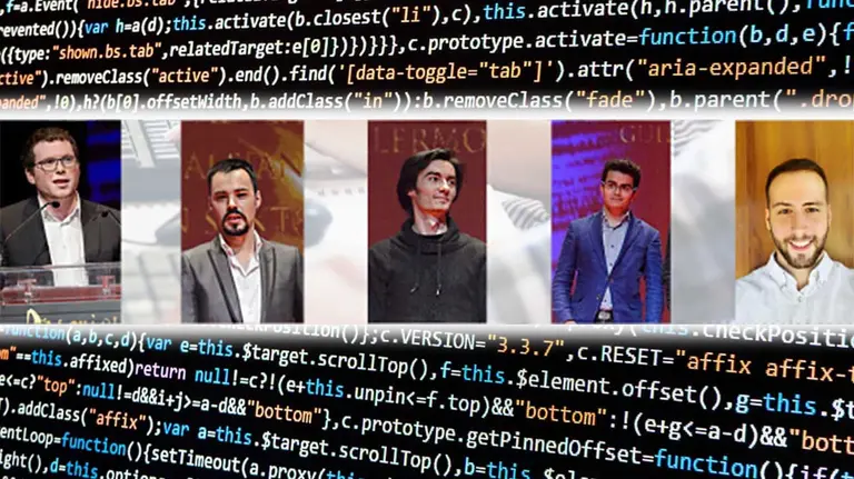 Santiago Sainz, Adrián León Salvatierra, Alejandro Cordero Vicaria, Alberto del Ruste Palau y Cristian Dos Santos, los cinco jovenes que han creado un sistema operativo español CMO