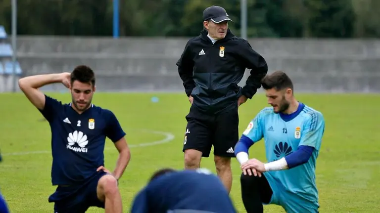Entrenamiento del Oviedo. Twitter Real Oviedo.
