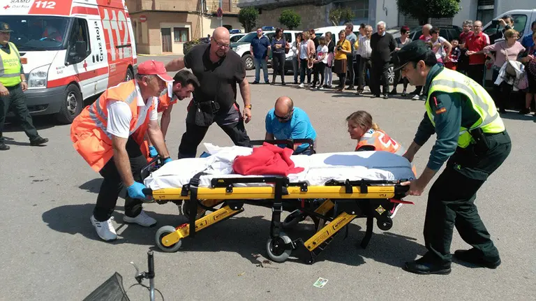 Simulacro de un accidente en Buñuel (2) GUARDIA CIVIL