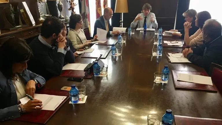 Reunión mantenida este lunes en el Ayuntamiento de Soria