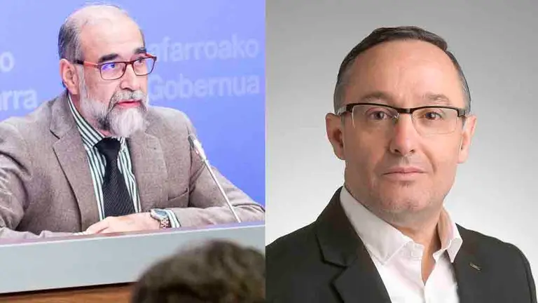 El consejero de Salud, Fernando Domínguez, junto al nuevo jefe del gabinete, Xabier González