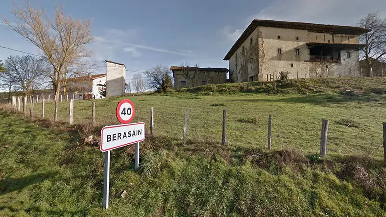 Imagen de la entrada de la localidad navarra de Berasáin ARCHIVO