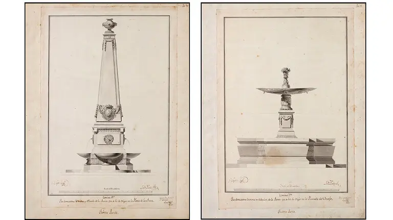 Dibujos de las fuentes monumentales de Pamplona AYUNTAMIENTO