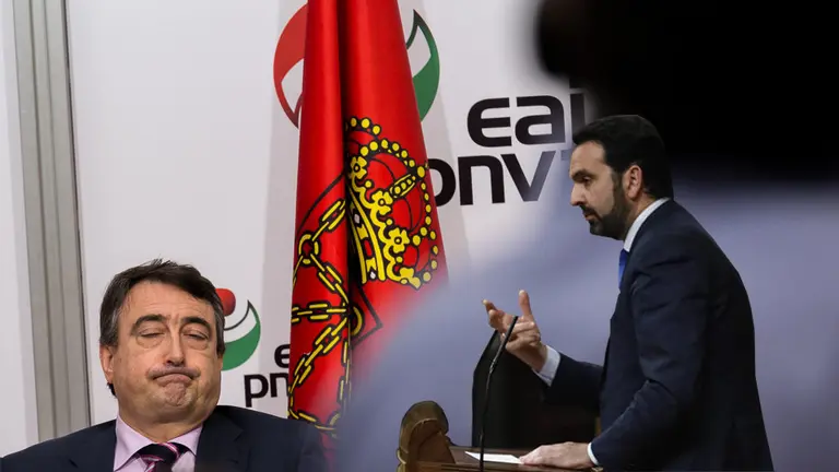 Montaje con Aitor Esteban, portavoz del PNV en el Congreso, e Íñigo Allí, diputado de UPN EP IÑIGO ALZUGARAY