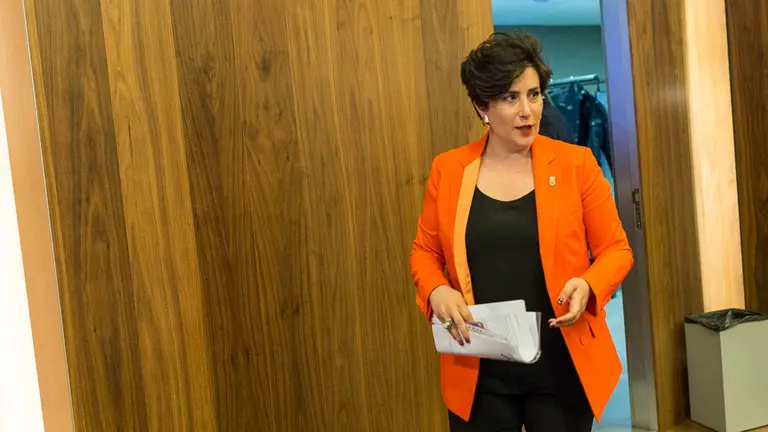 María Solana y Manu Ayerdi informan de los acuerdos adoptados en la sesión semanal del Gobierno de Navarra (02). IÑIGO ALZUGARAY