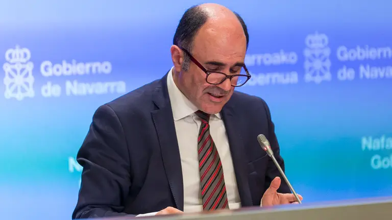 María Solana y Manu Ayerdi informan de los acuerdos adoptados en la sesión semanal del Gobierno de Navarra (25). IÑIGO ALZUGARAY