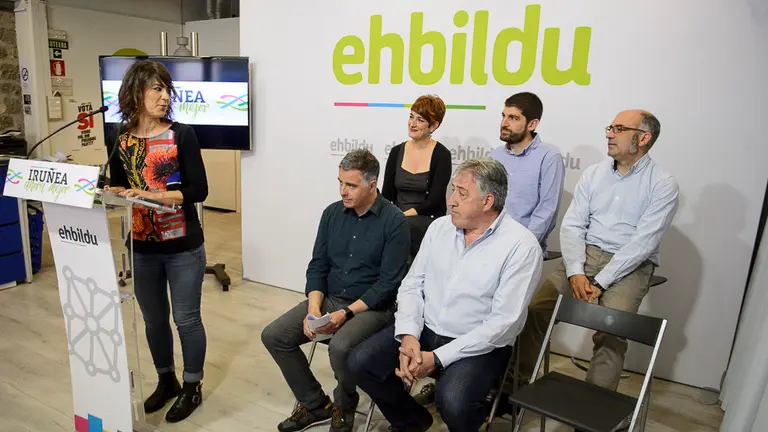 Eh Bildu presenta a Joseba Asirón como candidato a la alcaldía de Pamplona 2019. PABLO LASAOSA 04