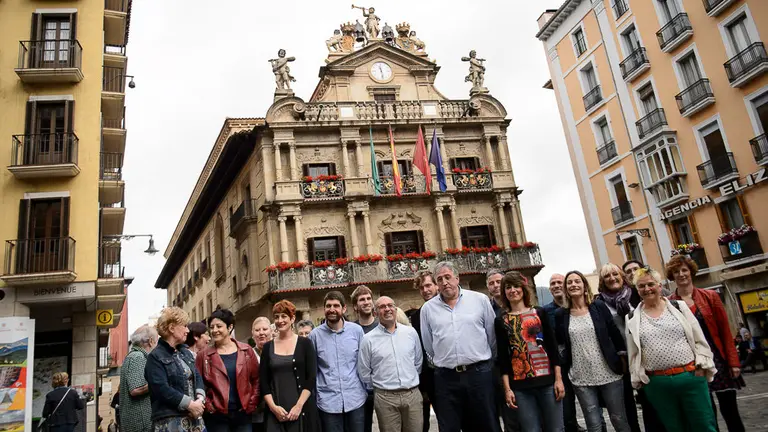 Eh Bildu presenta a Joseba Asirón como candidato a la alcaldía de Pamplona 2019. PABLO LASAOSA 07