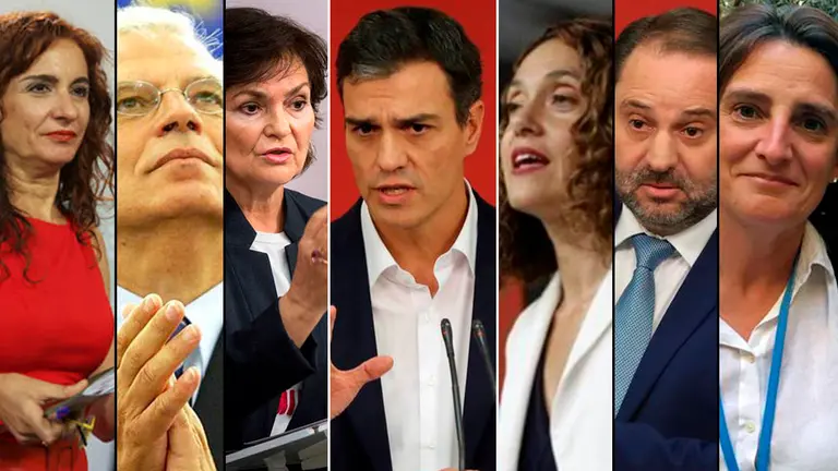 María Jesús Montero, Josep Borrell, Carmen Calvo, Meritell Batet, José Luis Ábalos y Teresa Ribera, los primeros nombres confirmados en los ministerios del Gobierno de Pedro Sánchez NAVARRACOM