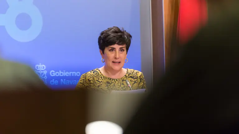 Ana Herrera y María Solana informan de los acuerdos aprobados en la sesión semanal del Gobierno de Navarra (17). IÑIGO ALZUGARAY