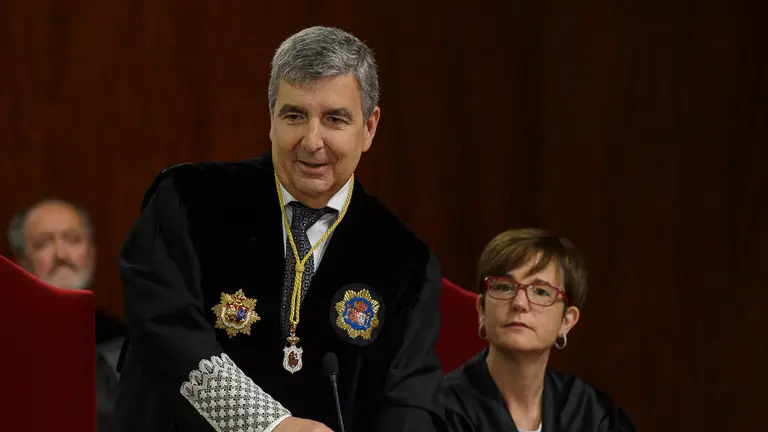 La magistrada Carmen Arnedo toma posesión del cargo de presidenta de la Sala de lo Social del TSJN. PABLO LASAOSA 16