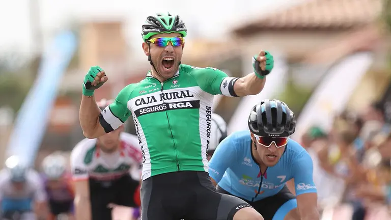 David González celebra la victoria. Caja Rural.