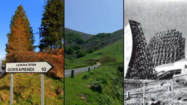 Imágenes de la ladera de Gorramendi, donde el ejército de Estados Unidos tuvo instalada una base en los años 50 y 60 del siglo XX ARCHIVO 1