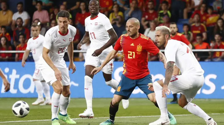 David Silva durante el partido amistoso de España y Suiza SEFUTBOL