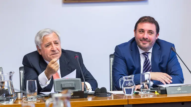 Comisión de investigación sobre la desaparición de Caja Navarra con la comparecencia de Manuel López Merino, ex director general de CAMP (04). IÑIGO ALZUGARAY