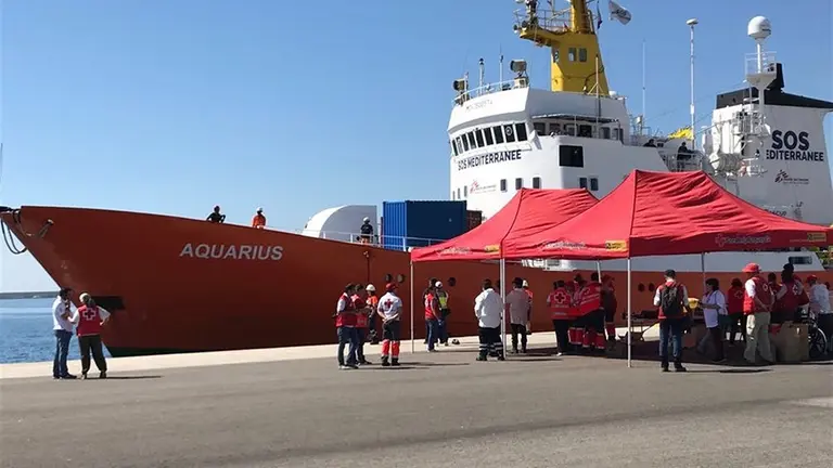 Desembarco del Aquarius en Valencia EUROPA PRESS