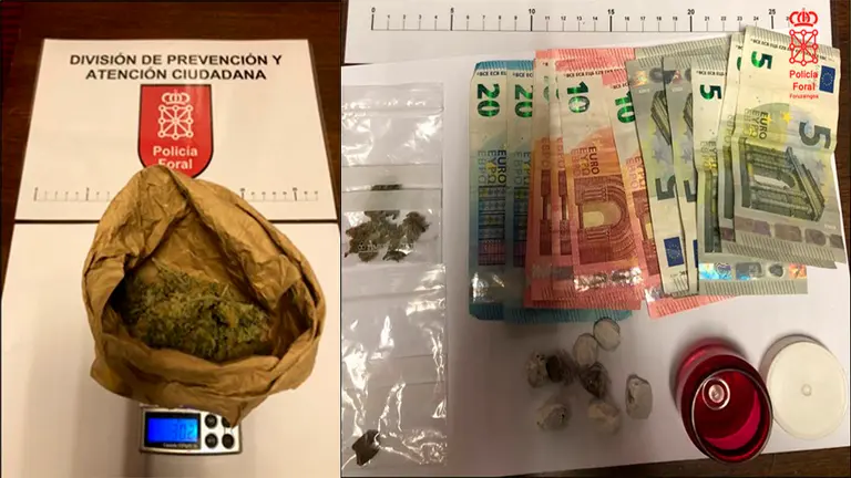 Incautación de marihuana en una bajera en Barañáin