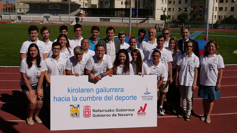Despedida a los deportistas navarros que participarán en los Juegos del mediterráneo. Cedida.