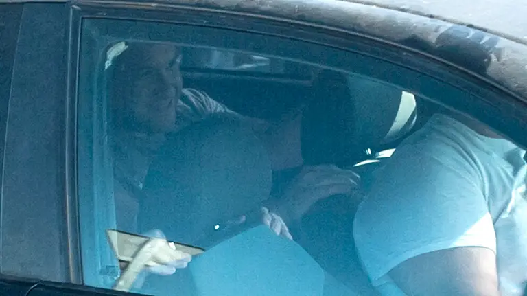 Jose Ángel Prenda, Miembro de 'La Manada' a la salida de la carcel de Pamplona. MIGUEL OSÉS