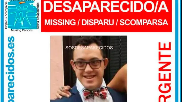 Sergio, el joven con síndrome de Down que desapareció mientras estaba de camping