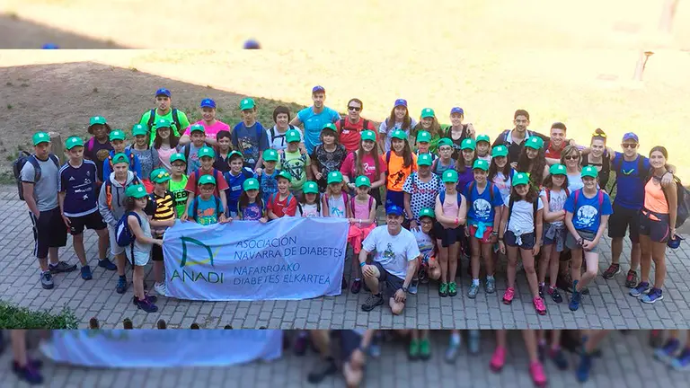 Un grupo del campamento de niños con diabetes celebrado en Burgos CEDIDA