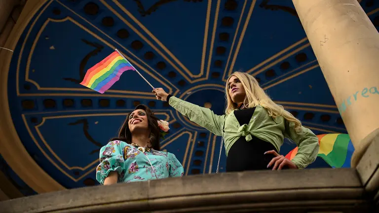 La Plataforma 28J conmemora el Día Internacional del Orgullo LGTB con una manifestación. PABLO LASAOSA 14