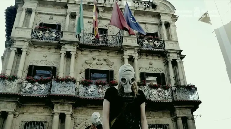 Imagen del vídeo con temática apocalíptica creado por el Gobierno de Navarra para difundir el vehículo eléctrico y reducir las contaminaciones GOBIERNO DE NAVARRA