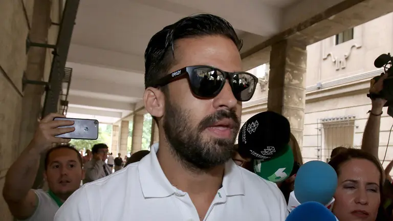 Antonio Manuel Guerrero, el Guardia Civil de La Manada, en los juzgados de Sevilla durante esta semana. EUROPA PRESS